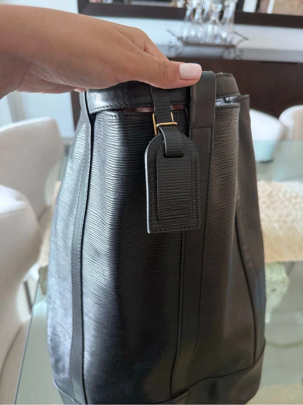Louis Vuitton Black Epi Leather Bucket Backpack